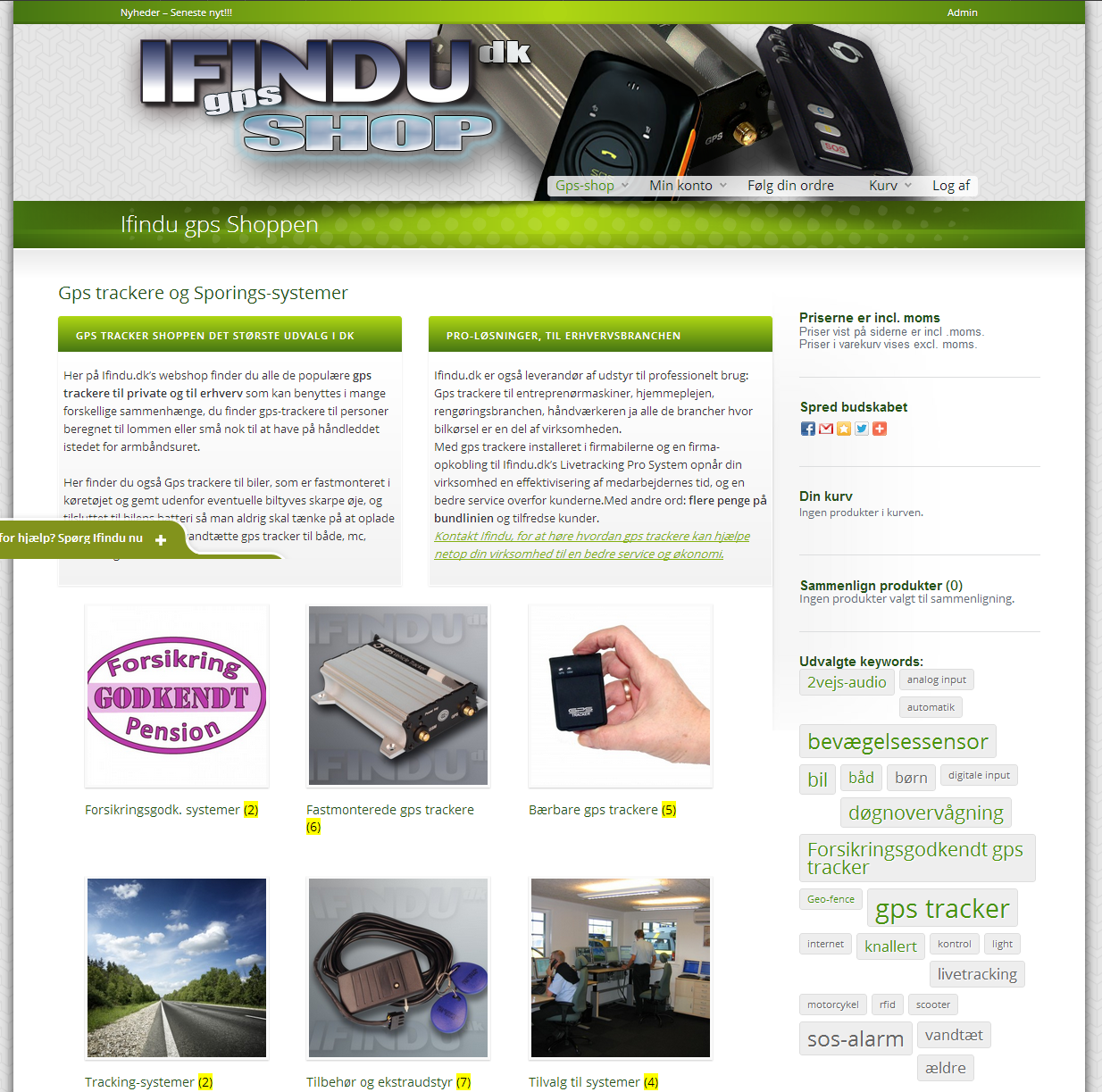 gps tracker shop - køb fra ifindu.dk